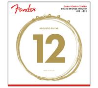 Fender 880L 80/20 Dura-Tone Coated Acoustic Strings 12-52 pack of 10