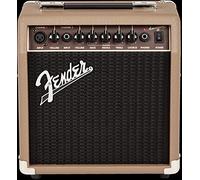 Fender Acoustasonic 15, Combo Guitar Amp, 15W, Suitable For Acoustic Guitar, Brown, includes double input (mic + guitar), for singer and songwriter