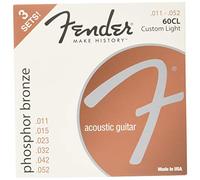 Fender Acoustic Guitar Strings 60CL 11-52 3-Pack Phosphor Bronze