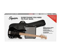 Fender Affinity Precision Bass Pack, Maple Fingerboard, Black, Gig Bag, Rumble 15 Bass Amp