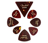 Fender Guitar Picks All Shapes Celluloid Medley Tortoise Shell Medium Pack of 8