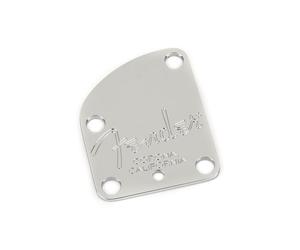 Fender American Deluxe Contoured Heel Neck Plate w/ Micro-Tilt (Chrome)