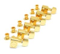 Fender American Standard Tuning Machines Gold 6 Inline | Drop-in fit for Strat & Tele, 6 inline gold tuning machines, secure tuning stability, electric guitar machine heads