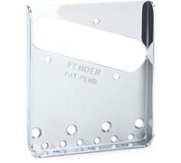 Fender American Vintage 3-Saddle Tele Bridge Plate, Chrome | Vintage-spec chrome bridge plate, 3 brass saddles, direct replacement, Tele hardware upgrade, authentic Fender parts
