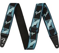 Fender AONELAS Neon Monogrammed Guitar Strap, 2in, Daphne Blue