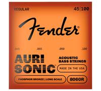 Fender Acoustic Bass Strings, Phosphor Bronze, Long Scale, .45-.100 Gauges, (4)