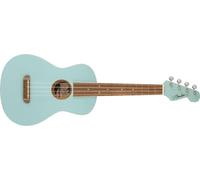 Fender Avalon Tenor Ukulele for Adults and Kids, Basswood Construction, Walnut Fingerboard, Classic Fender Stratocaster Headstock, in Daphne Blue