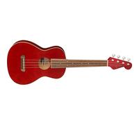 Fender Avalon Tenor Ukulele for Adults and Kids, Basswood Construction, Walnut Fingerboard, Classic Fender Stratocaster Headstock, in Cherry