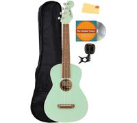 Fender Avalon Tenor Ukulele - Surf Green Bundle with Gig Bag Tuner and Austin Bazaar Instructional DVD