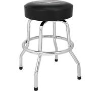 Fender Barstool, Perfect for Guitar Players and Fans, Custom Shop Chevron Fender Logo Barstool, Foam Padded, 24", Black and Chrome
