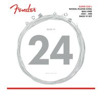 FENDER BASS VI GUITAR STRINGS - SUPER 250B6 - NICKEL PLATED STEEL - 24-100