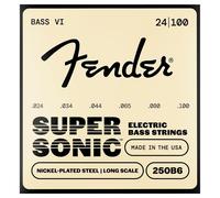 FENDER BASS VI GUITAR STRINGS - SUPERSONIC 250B6 - NICKEL PLATED STEEL - 24-100