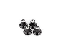 Fender Black/Silver Skirted (1-10) Push-On Amplifier Knobs, Black (4)