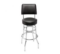 Fender Blackout Backrest Barstool with Embossed Logo 30"