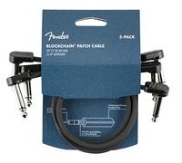 Fender Blockchain 12" Patch Cable, Guitar Cable, Guitar Accessories, 3-Pack, Angle/Angle