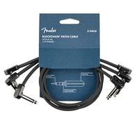 Fender Blockchain 16" Patch Cable, Guitar Cable, Guitar Accessories, 3-Pack, Angle/Angle