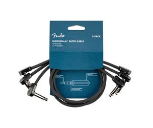 Fender Blockchain 16in Patch Cable 3-pack Straight/Angled