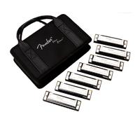 Fender Blues Deluxe 7 Piece Harmonica Set with Case