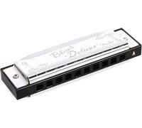 Fender Blues Deluxe Harmonica, Key of A, 10 Holes, Nickel Chrome, Includes Case