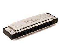 Fender Blues Deluxe Harmonica, Key of C, 10 Holes, Nickel Chrome, Includes Case