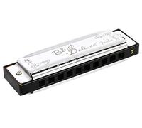 Fender Blues Deluxe Harmonica, Key of D, 10 Holes, Nickel Chrome, Includes Case