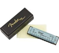 Fender Blues Deluxe Harmonica, with 1-Year Warranty, Key of C 10 Holes, with Hard Plastic Carrying Case, Daphne Blue