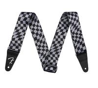 Fender Strap – Wavy Checkerboard Polyester – Grey