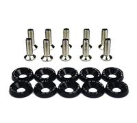 Fender Bumper Washer, Bumper Fender Washer 10pcs M6 Car Modified Hex Fasteners Fender Washer Bumper Engine Concave Screws Car-styling(Black)