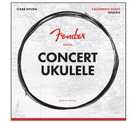 FENDER CALIFORNIA COAST UKULELE STRINGS - CLEAR NYLON - CONCERT SET GCEA TUNING