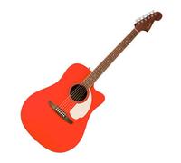 Fender California Standard Redondo CE Electroacoustic Guitar Spruce Top Fiesta Red