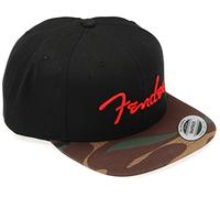 Fender© Camo Flatbill Hat - One Size - Color: Black/Camo