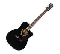 Fender CC-60SCE Concert Acoustic Guitar, Walnut Fingerboard, Black, Comes with Free Virtual Lessons