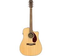 Fender CD-140SCE Dreadnought Electro-Acoustic with Hard Case, Built-in Tuner and Fishman® pickup, Ovangkol and Solid Spruce, Natural