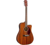 Fender CD-140SCE Dreadnought Electro Acoustic Guitar, All Mahogany, includes a Hardshell Guitar Case, Comes with Free Virtual Lessons