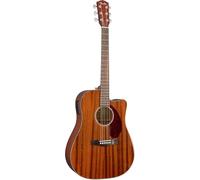 Fender CD-140SCE Dreadnought Electro Acoustic Guitar, All Mahogany, includes a Hardshell Guitar Case, Comes with Free Virtual Lessons