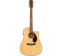 Fender CD-140SCE Dreadnought Electro-Acoustic with Hard Case, Built-in Tuner and Fishman pickup, Ovangkol and Solid Spruce, Natural