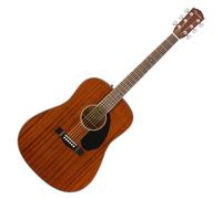 Fender CD-60S Dreadnought, Walnut Fingerboard, All-Mahogany, Natural, Full Size, 970110022, Comes with Free Virtual Lessons