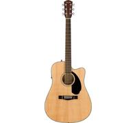 Fender CD-60SCE Dreadnought Electro-Acoustic Guitar, Suitable for Beginners and Intermediate Guitarists, Walnut Fingerboard, Natural, Comes with Complimentary Virtual Lessons