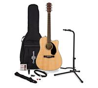 Fender CD-60SCE Solid Top Electro Acoustic Guitar with Accessory Pack
