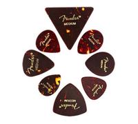 Fender All Shapes Celluloid Medley Tortoise Shell Medium Picks Pack of 8