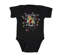 Fender Christmas Dinosaur Baby Bodysuit, 0-3 Months, Gift for Guitar Fans, Black, Limited Edition