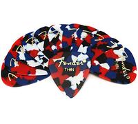 Fender Guitar Picks Classic Celluloid Confetti 351 Shape Thin Pack of 12