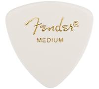 Fender Classic Celluloid Guitar Picks 346 Shape, Stocking Stuffers, Guitar Accessories, White, Medium, 12-Pack