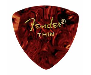 FENDER CLASSIC CELLULOID GUITAR PICKS - 346 SHAPE - THIN - TORTOISESHELL 12 PACK