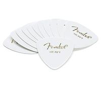 Fender Classic Celluloid Guitar Picks 346 Shape, White, Heavy, 12-Pack