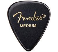 Fender Classic Celluloid Guitar Picks 351 Shape, Black, Medium, 144-Pack