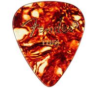 Fender Classic Celluloid Guitar Picks 351 Shape, Guitar Accessories, Tortoise Shell, Thin, 144-Pack