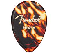 Fender Classic Celluloid Guitar Picks 358 Shape, Guitar Accessories, Tortoise Shell, Heavy, 12-Pack