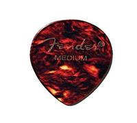 Fender Classic Celluloid Guitar Picks 358 Shape, Guitar Accessories, Tortoise Shell, Medium, 72-Pack