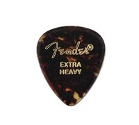 Fender Classic Celluloid Guitar Picks 451 Shape, Stocking Stuffers, Guitar Accessories, Tortoise Shell, Extra Heavy, 12-Pack